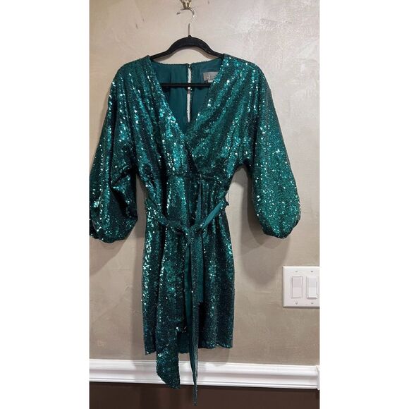 Anthropologie Lisabette Sequined Mini Dress XSP NWT - Picture 5 of 6
